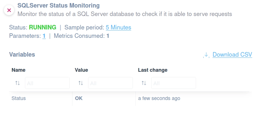 SQLServer Status Monitoring