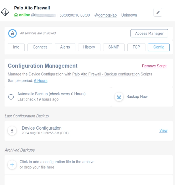 Palo Alto Firewall Configuration Management